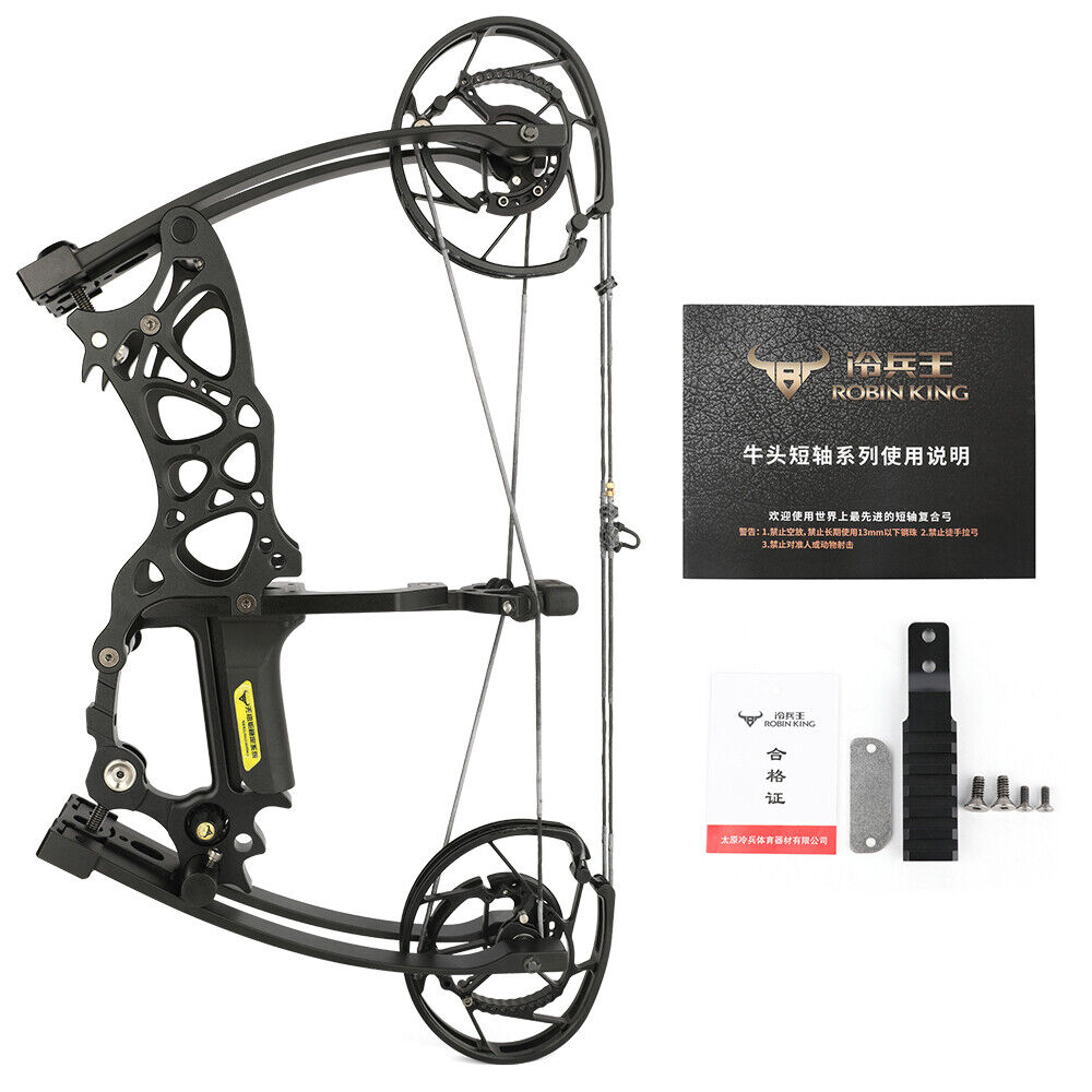 35-70lbs Compound Bow Steel Ball Arrows Dual-use Archery Hunting Fishing RH LH